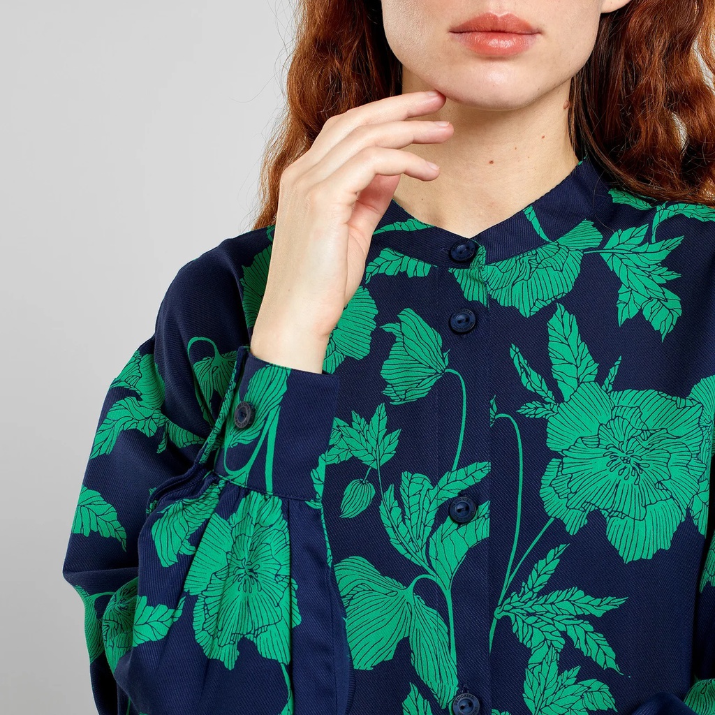 Dedicated Skyrta Shirt Ljunga Duotone Floral Green