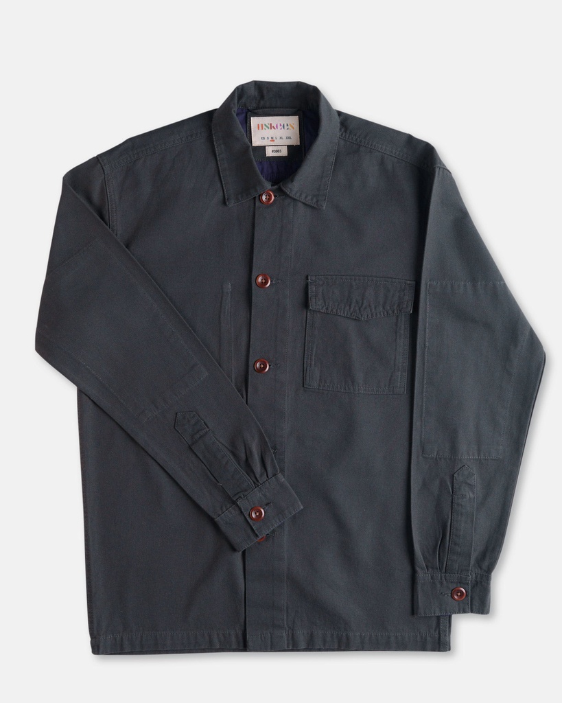 Uskees skyrta Buttoned workshirt Charcoal
