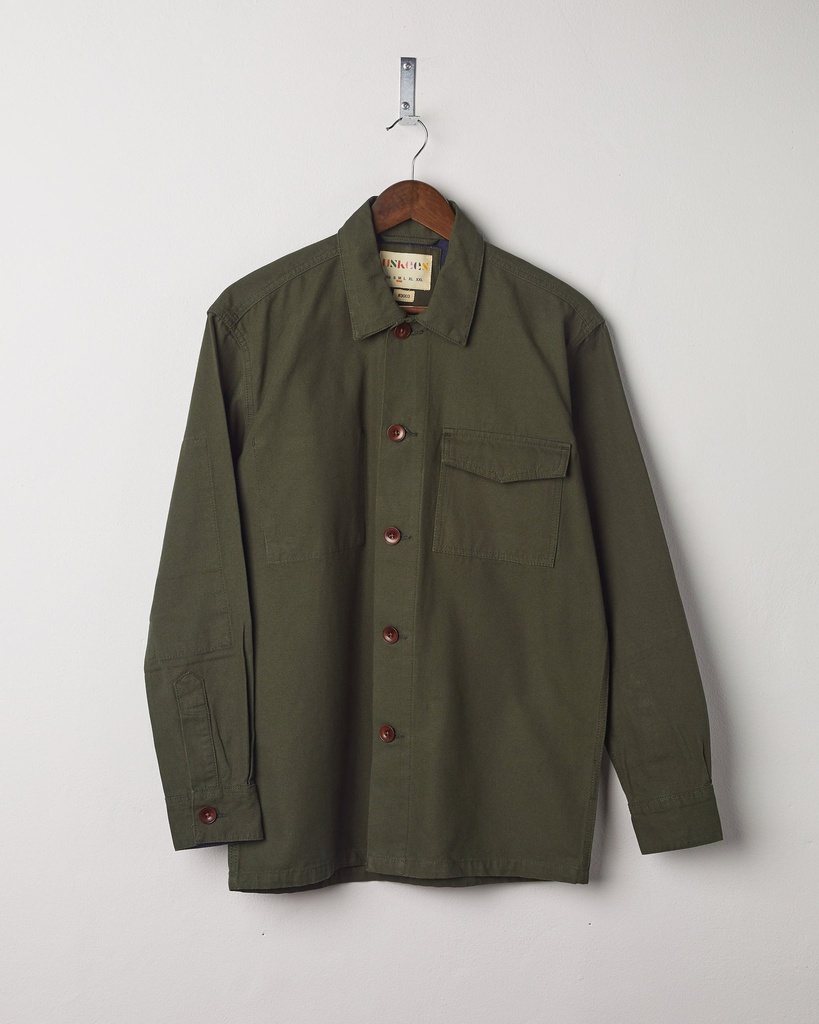 Uskees skyrta Buttoned workshirt Vine green