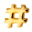 Lulu lokkar Hashtag Gold plated