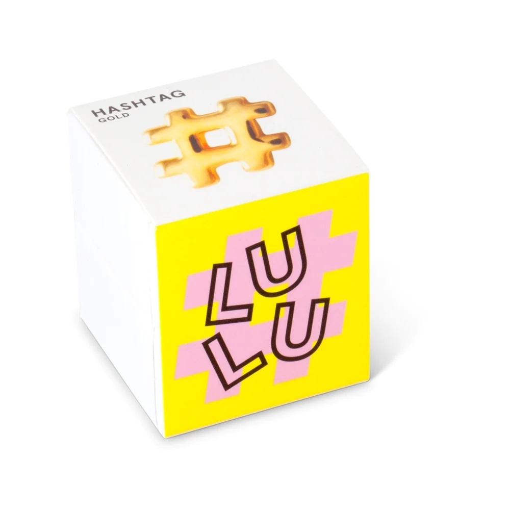 Lulu lokkar Hashtag Gold plated