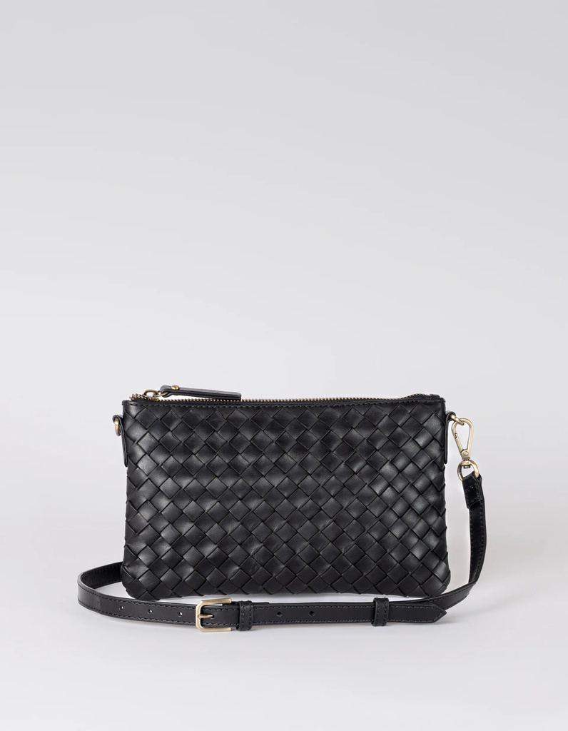 O MY BAG LEO Lexi Black woven classic leather