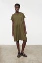 KOWTOW Kjóll GATHER TEE DRESS MOSS