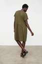 KOWTOW Kjóll GATHER TEE DRESS MOSS