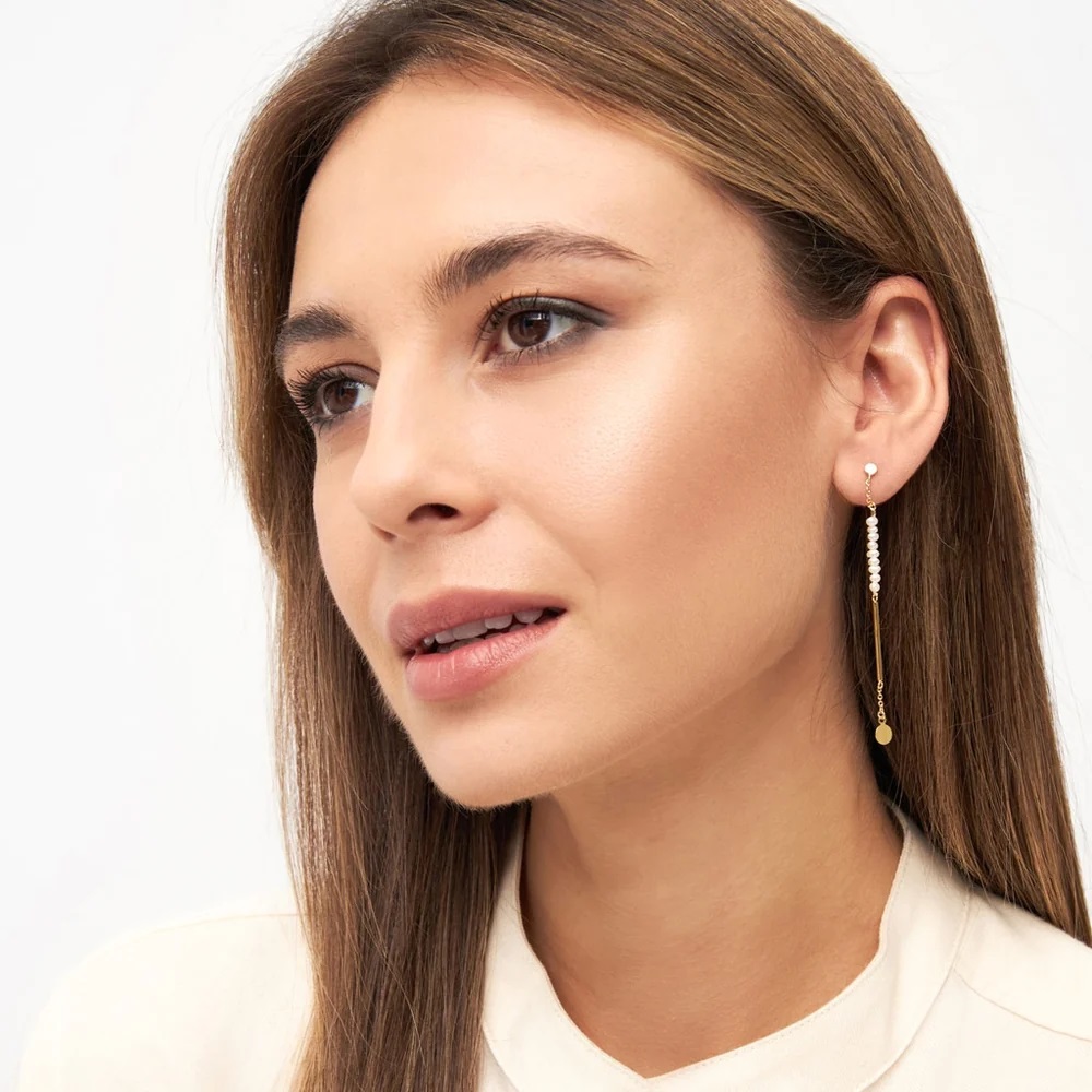 Lulu lokkar Pearls & Pin 1 pcsGold plated