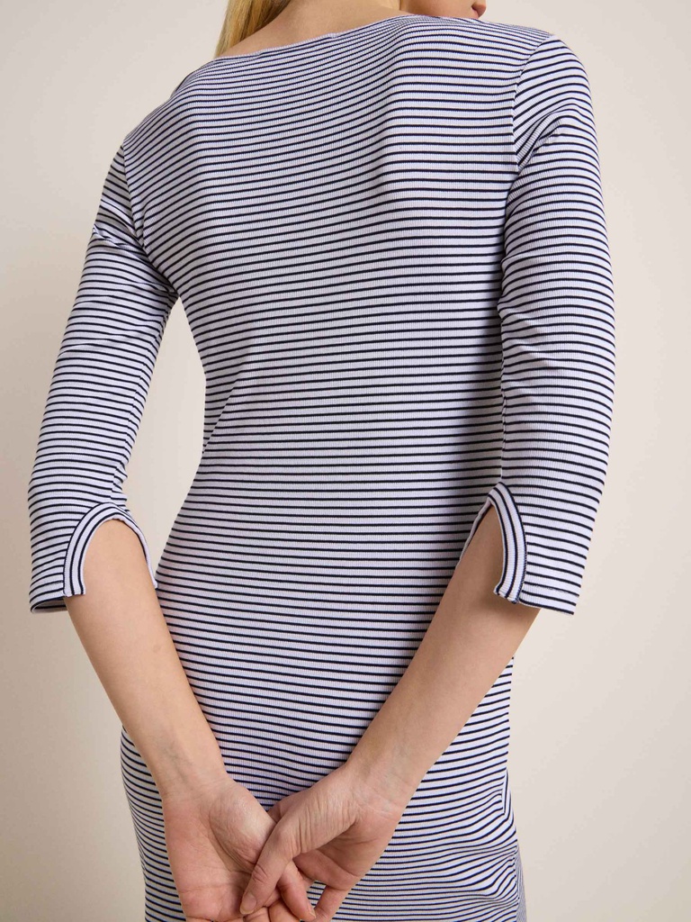 Lanius kjóll Ribb kleid White/black