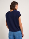 Lanius toppur Shirt mit V-ausschnitt Night blue