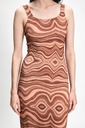 RITA ROW kjóll MARSDEN Printed knit fitted dress