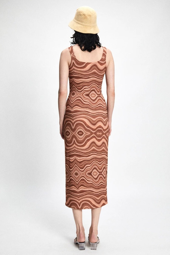 RITA ROW kjóll MARSDEN Printed knit fitted dress