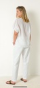 Cus skyrta Oversized collarless shirt White