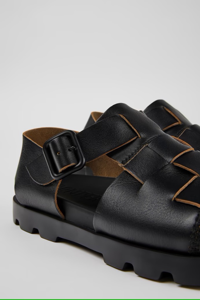 CAMPER Skór Brutus Black Leather Sandals