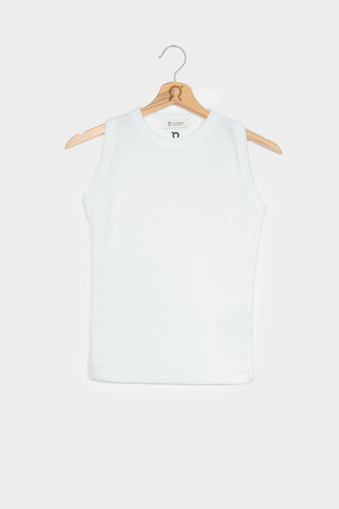 RIFÓ toppur Recycled Cotton Top Irene White Latte