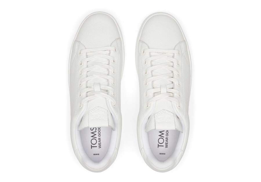 Toms - Skór Men Court White Leather Sneaker (afrit)