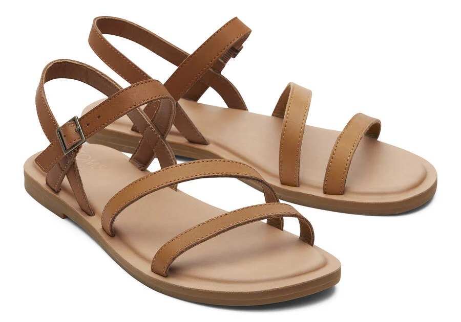 TOMS skór - Kira Tan Leather Sandal