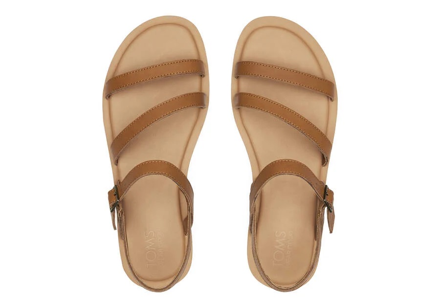 TOMS skór - Kira Tan Leather Sandal