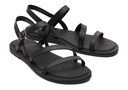 TOMS skór - Kira Black Leather Sandal