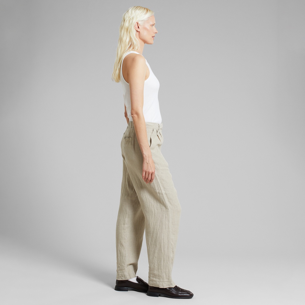 Dedicated buxur Pants Vicleby Linen Ecru