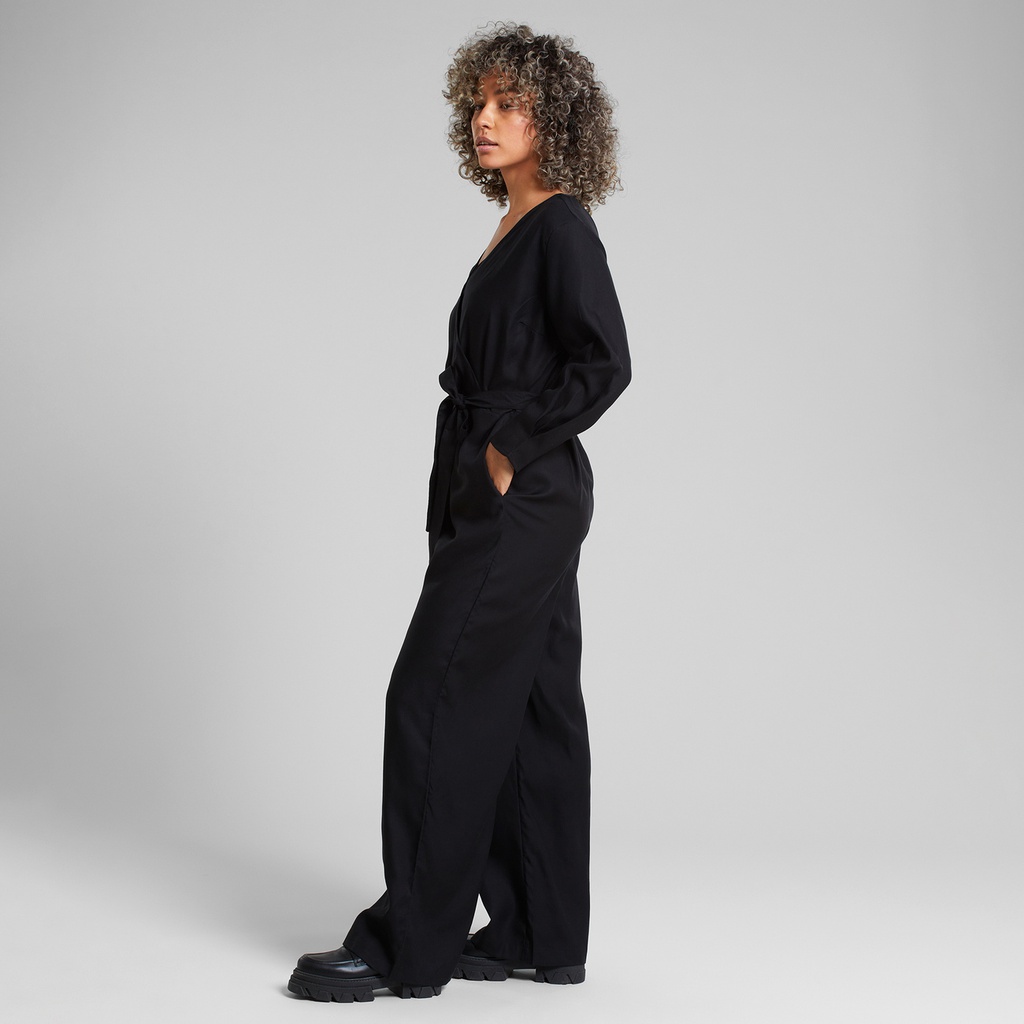 Dedicated samfestingur Wrap jumpsuit Farsta Black