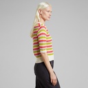 Dedicated bolur Knitted T-shirt Crochet Stripe Multi colour