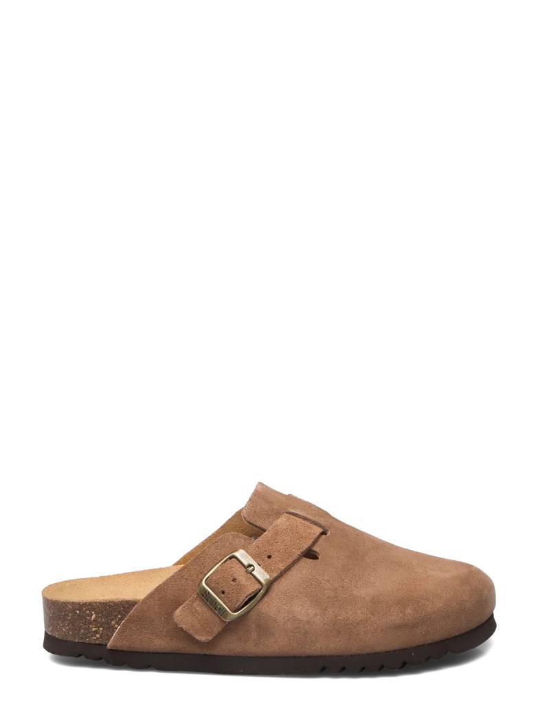 Scholl sandalar Fae suede dark taupe mules