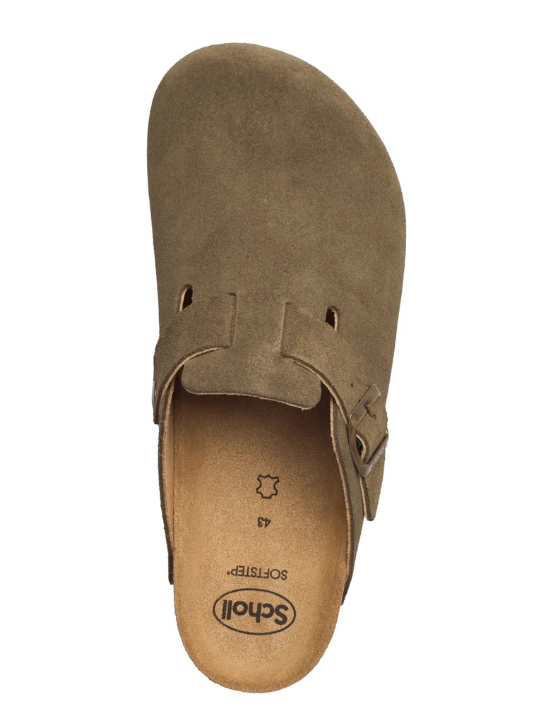 Scholl sandalar Oliver suede Khaki mules