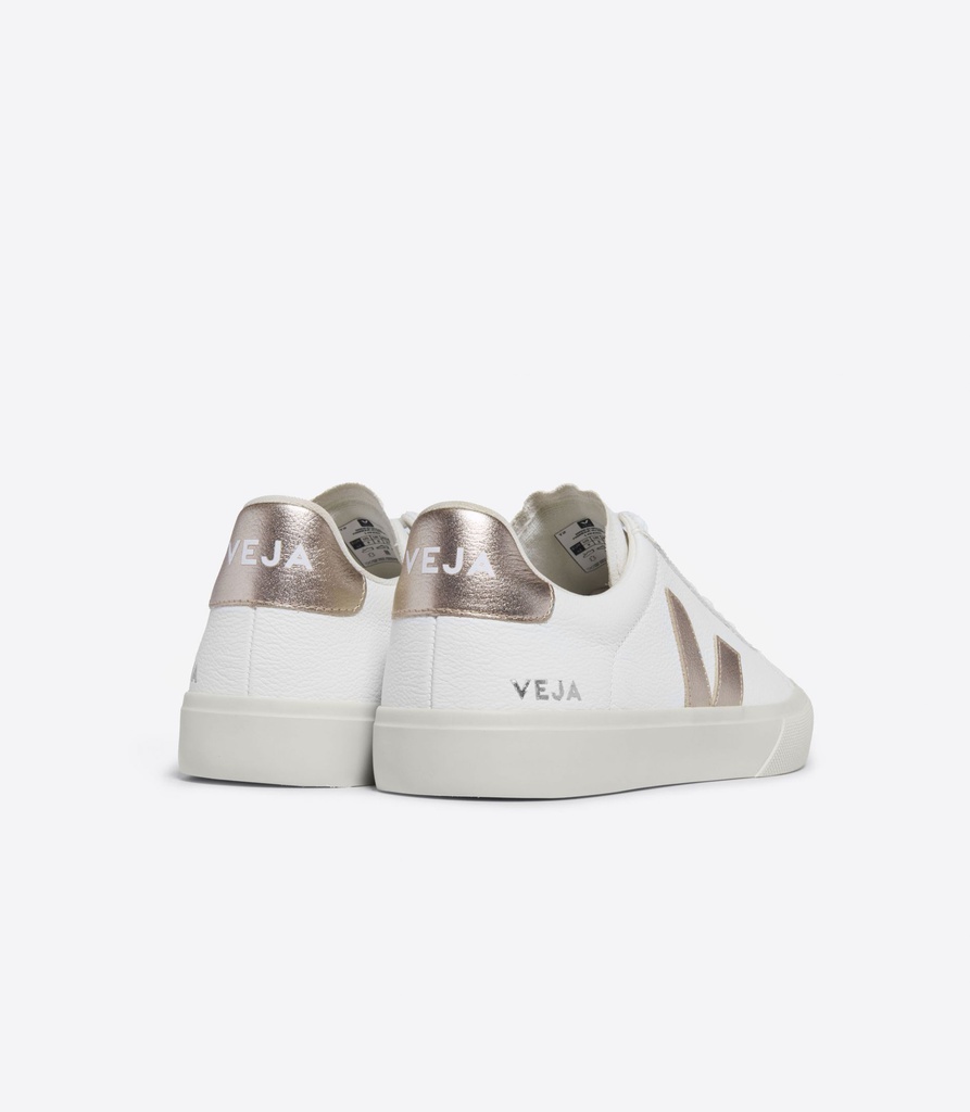 VEJA skór CAMPO CHROMEFREE LEATHER WHITE PLATINE