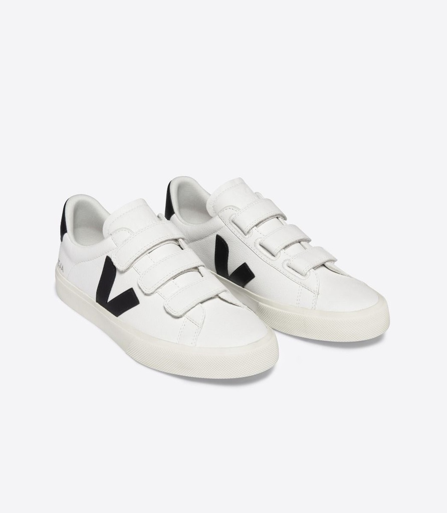 VEJA - skór RECIFE - CF LEATHER WHITE NATURAL BLACK