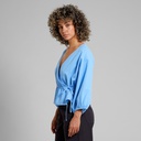 Dedicated Toppur Wrap Top Rosenvik Della Blue