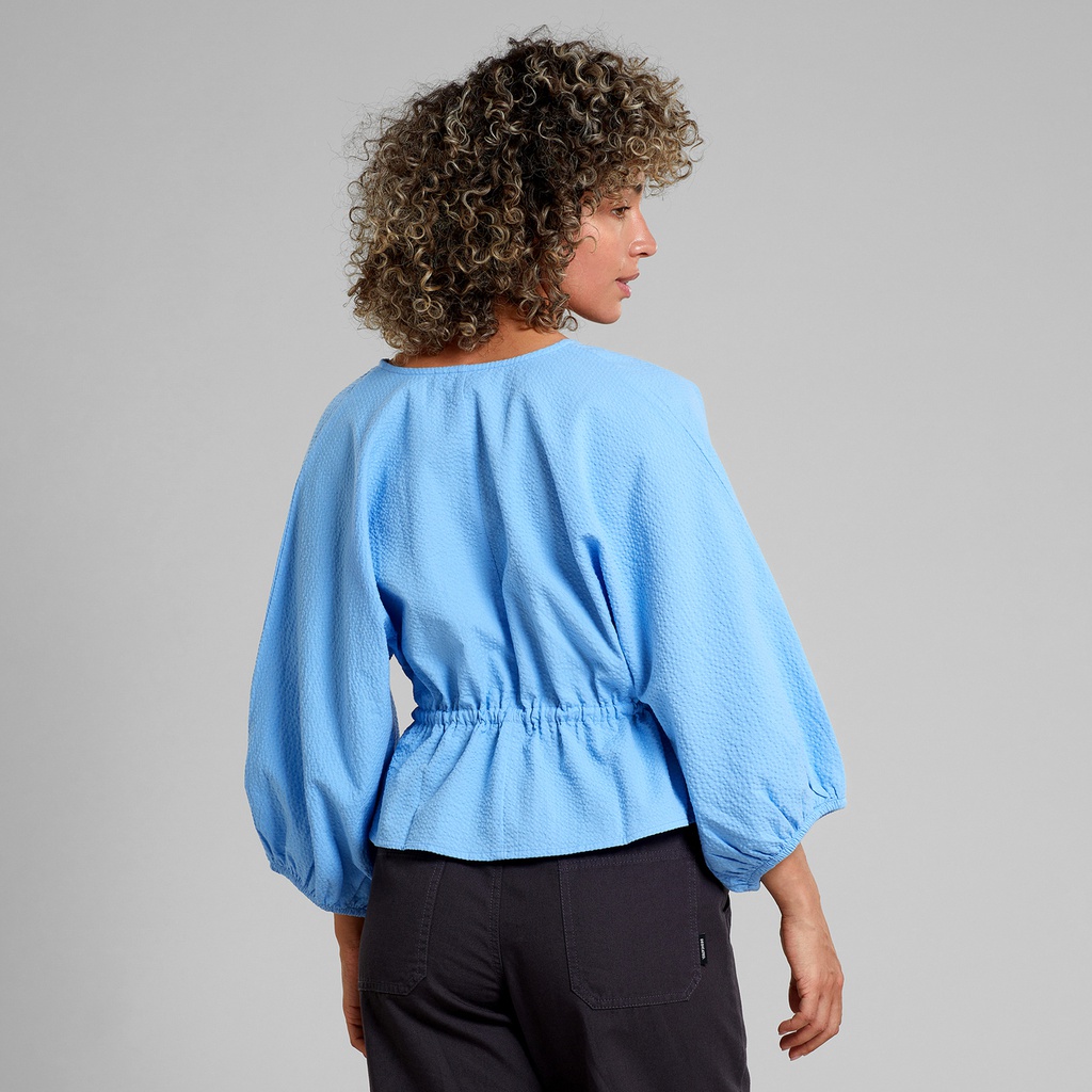 Dedicated Toppur Wrap Top Rosenvik Della Blue