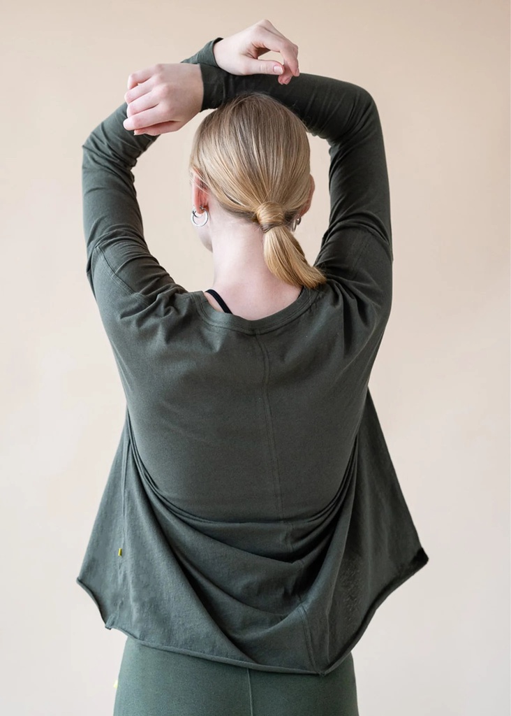 YOGAMII - LION DRAPY TEE - Dark Olive