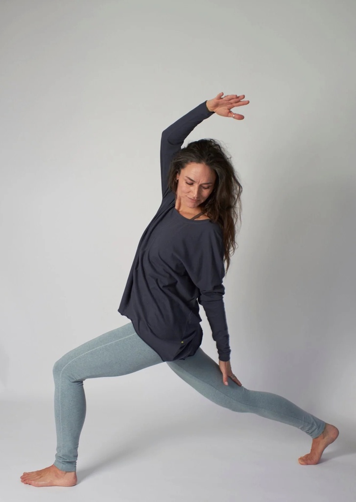 YOGAMII - LION DRAPY TEE - Dusty Blue