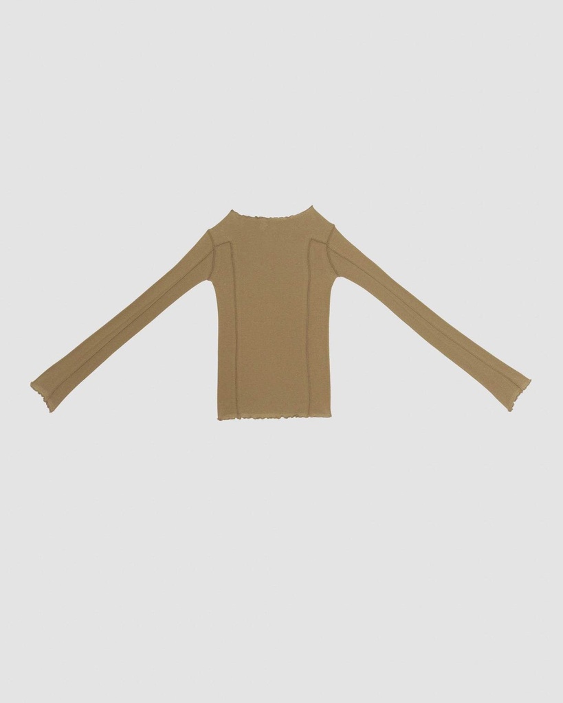 Baserange toppur Omato Long Sleeve Jade Brown