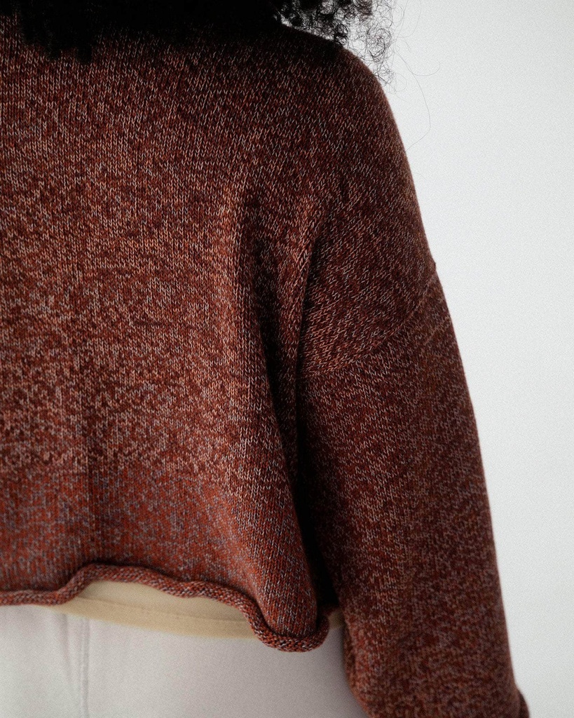 Baserange Peysa Seira Turtleneck Rust Melange