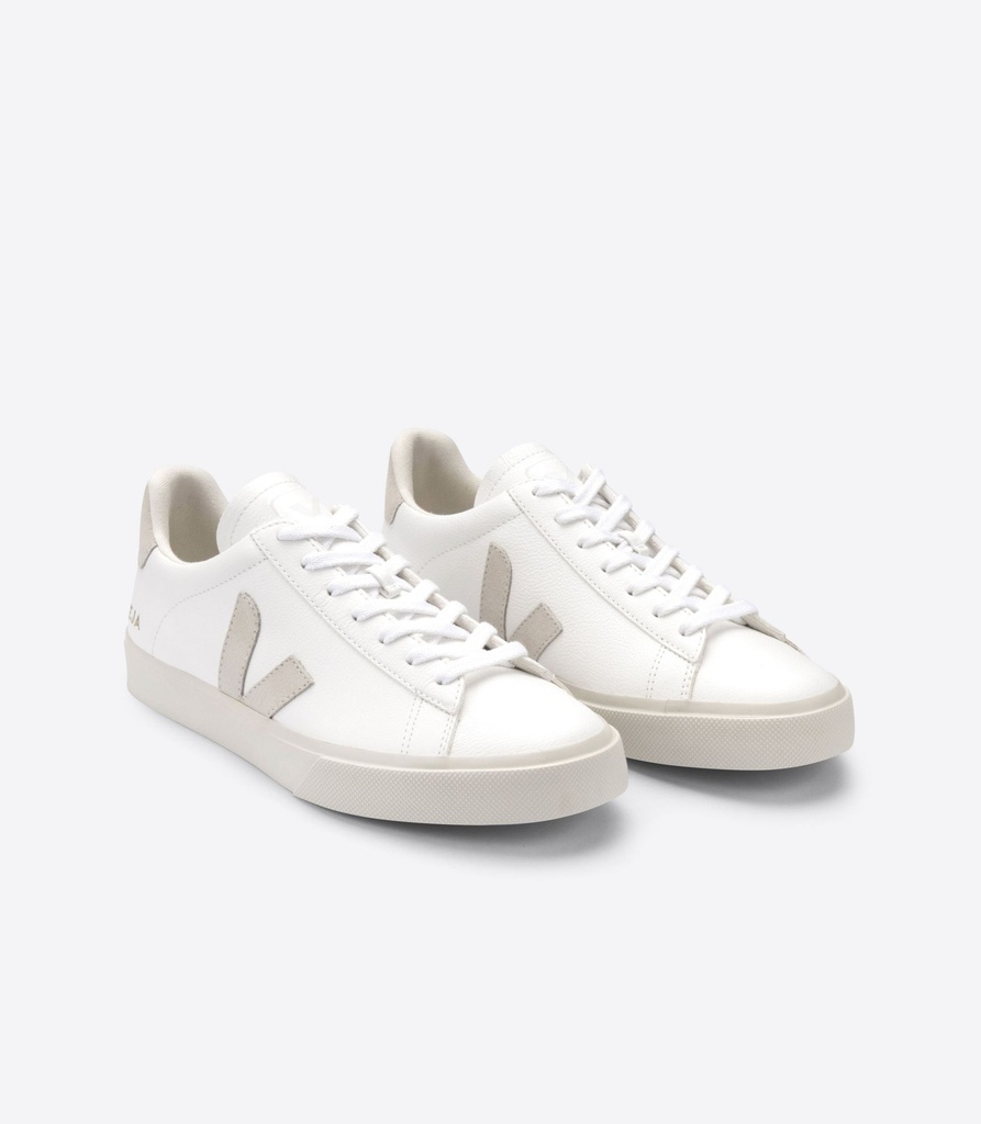 VEJA - skór CAMPO CHROMEFREE - WHITE NATURAL SUEDE