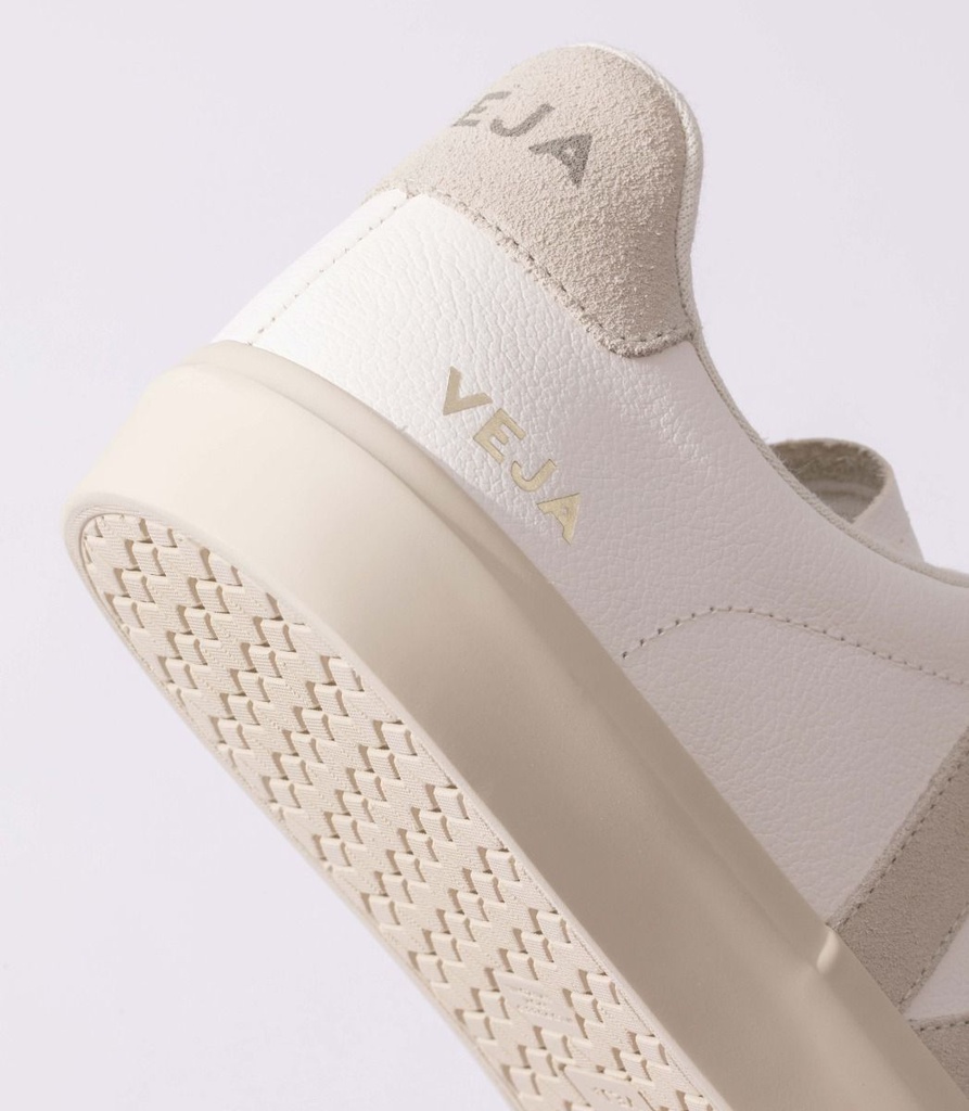 VEJA - skór CAMPO CHROMEFREE - WHITE NATURAL SUEDE