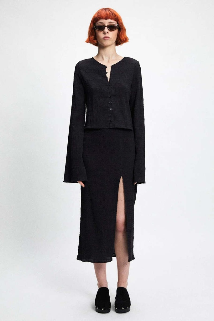 RITA ROW peysa JALI flared sleeves Black