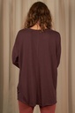 YOGAMII - LION DRAPY TEE - DARK PLUM