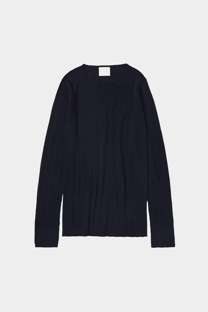 FUB peysa Rib blouse 10224 Dark Navy