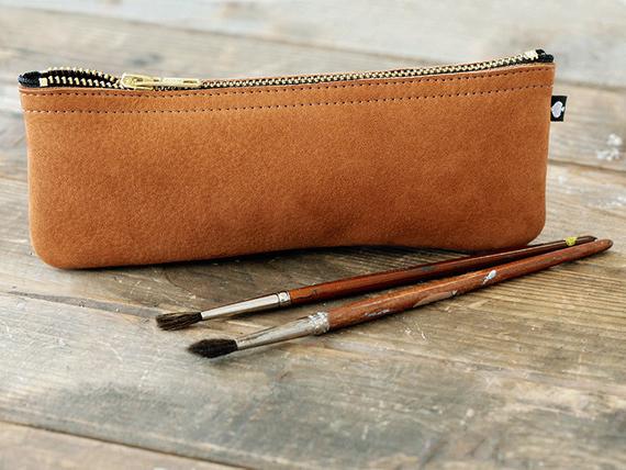 PIKFINE - Small pencil case - Emil - Cognac