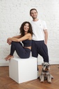 Lando Unisex Harem Pants Navy