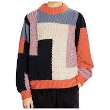 DEDICATED Sweater Rutbo Blocks Multi Berry