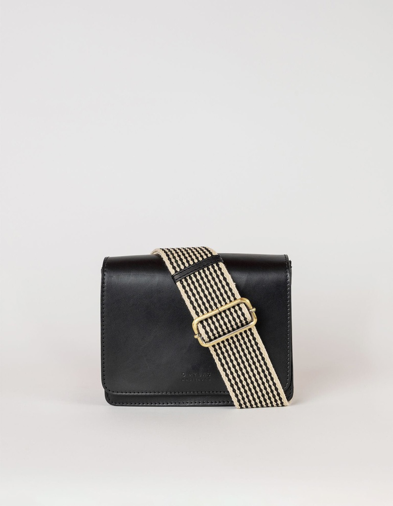 O MY BAG Audrey Mini Black Classic - checkered strap