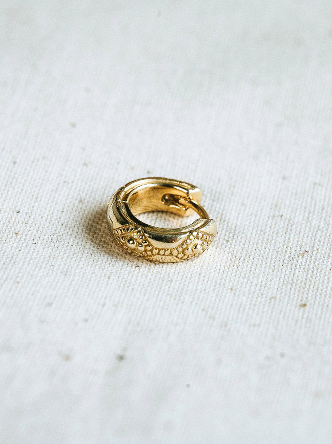 Taj Amsterdam lokkur Single Hoop Aurora Gold Plated