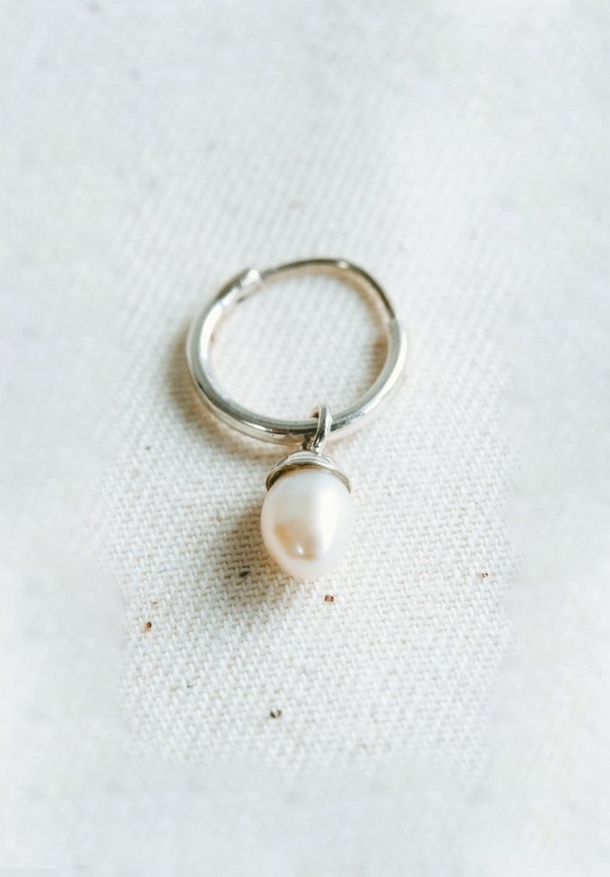 Taj Amsterdam lokkur Single Classic Pearl Efa Silver