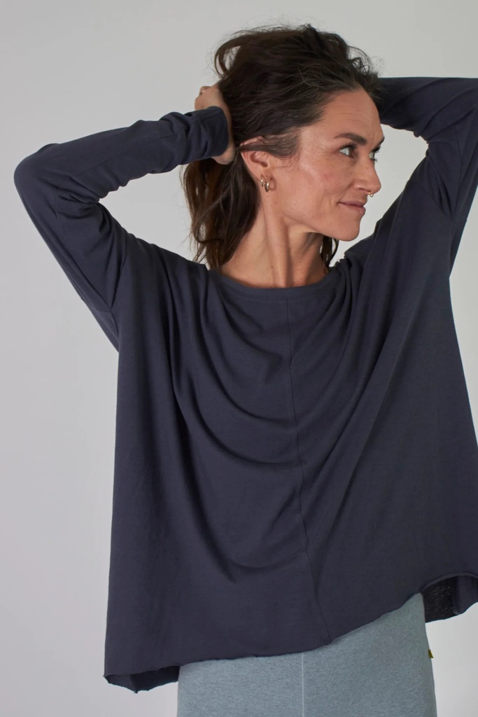 YOGAMII - LION DRAPY TEE - Dusty Blue