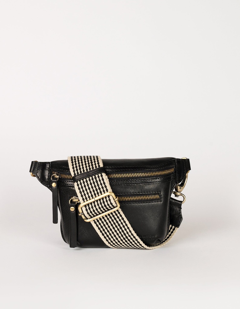 O MY BAG Beck's Bum Bag Black Stromboli Leather