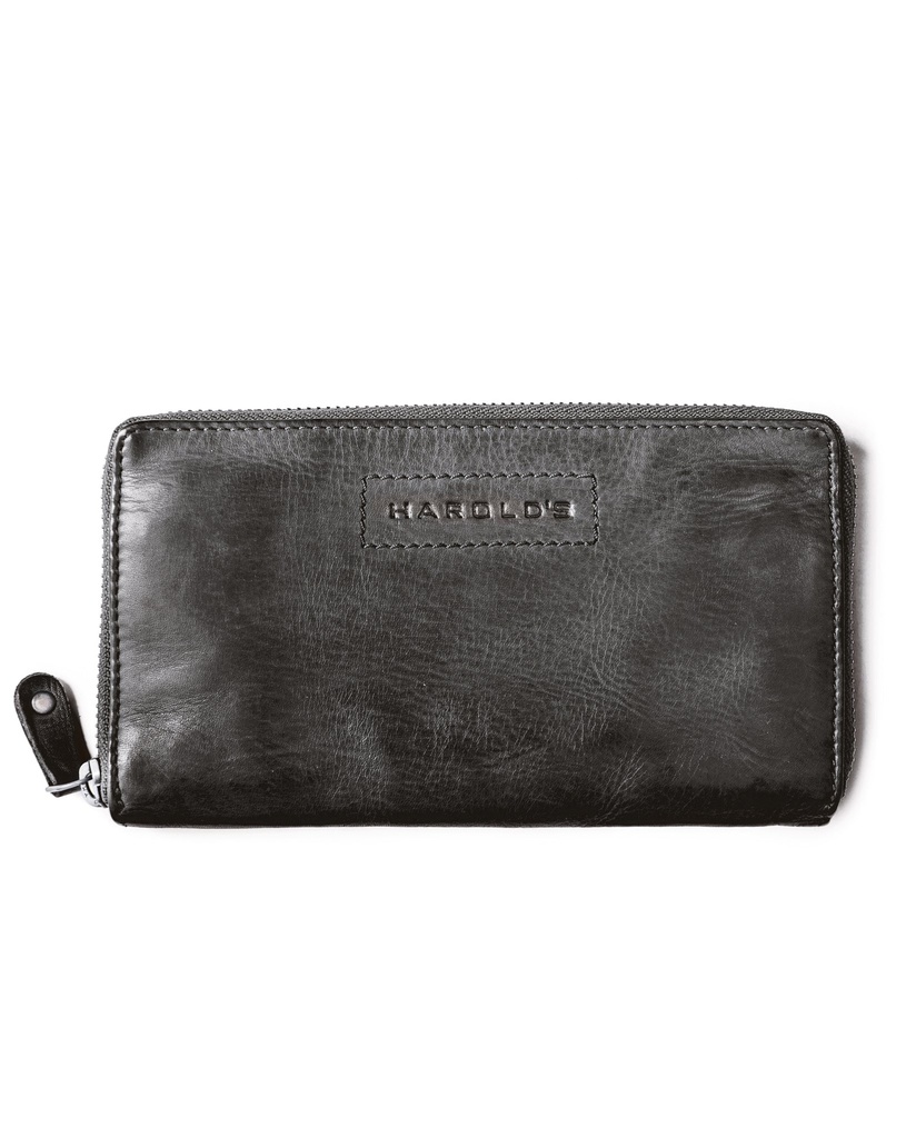Harold's Leðurveski Zip wallet Black 0272104
