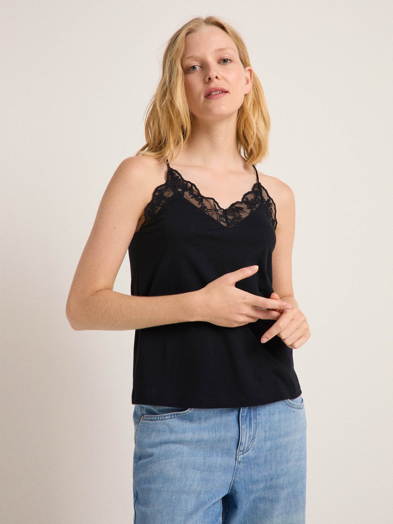 Lanius toppur Top with lace Black