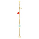 Lulu lokkar Topping long slim 1 pcs Gold plated