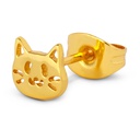 Lulu lokkur Kitty gold plated